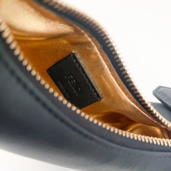 Fendi Nano Fendigraphy Mini Bag Charm Matte Black Gold - Picture 12 of 16